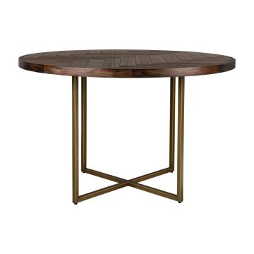 Masă de dining rotundă cu aspect de lemn de acacia ø 120 cm Class – Dutchbone