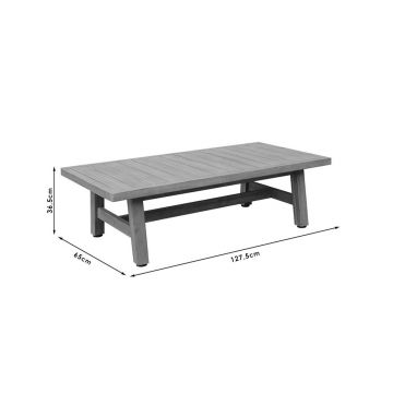 Masa de gradina Pakoworld Malibu Lemn natural de salcam Maro 127.5x65x36.5cm