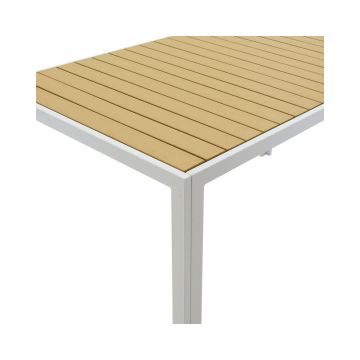 Masa de gradina Pakoworld Tessa alb metal