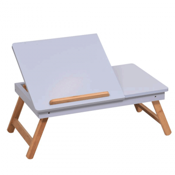 Masa pliabila pentru laptop, bambus alb / natural, MELTEN