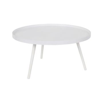 Măsuță de cafea albă rotundă ø 78 cm Mesa – WOOOD