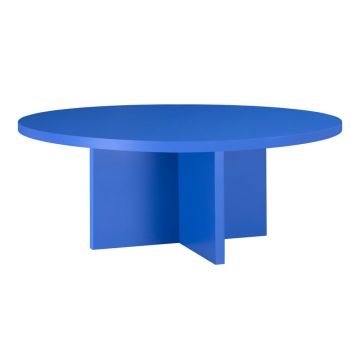 Măsuță de cafea albastră rotundă ø 100 cm Pausa – Really Nice Things