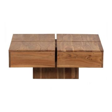 Măsuță de cafea cu blat din lemn de acacia 80x80 cm Lyra – WOOOD