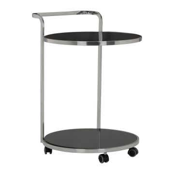 Măsuță de servire cu roți și blat din sticlă ø 50 cm Ackley – Premier Housewares