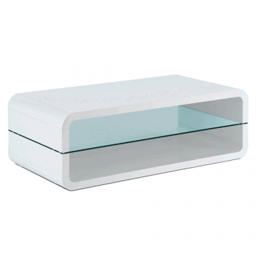 Masuta de cafea, alb extra lucios HG, GOLMER