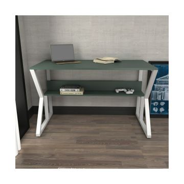 Birou Wake, 120x60x72.8 cm, Verde/Alb