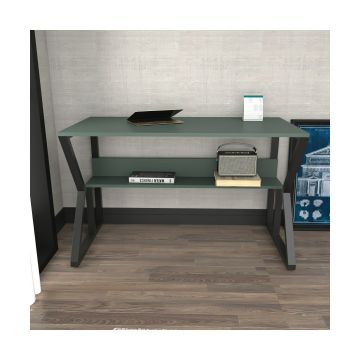 Birou Wake, 120x60x72.8 cm, Verde/Negru