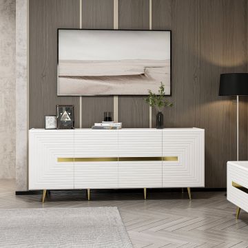 Consolă Jose - White, Alb, 180x75x47 cm