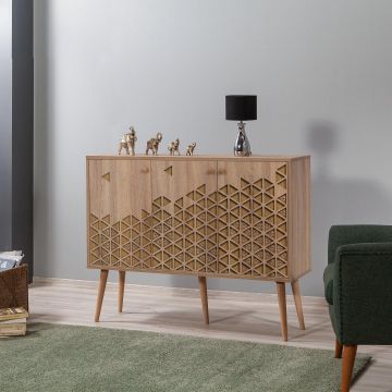Consolă Mega - Console 1, Stejar Sonoma, 90x60x120 cm