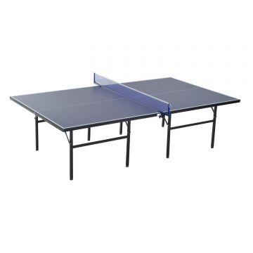 HomCom Masa de Ping Pong Pliabila pentru Interior si Exterior in Lemn MDF si Otel, Albastru Inchis 152.5x274x76cm HomCom Masa de Ping Pong Pliabila pentru Interior si Exterior in Lemn MDF si Otel, Albastru Inchis 152.5x274x76cm
