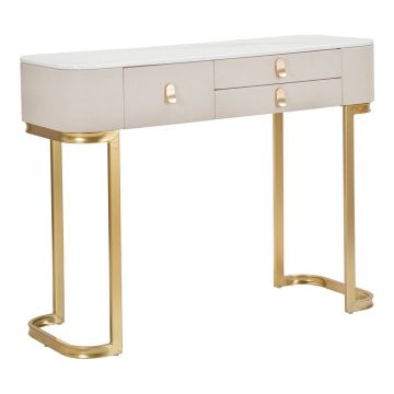 Masă consolă bej/aurie 40x100 cm Beauty – Mauro Ferretti Masă consolă bej/aurie 40x100 cm Beauty – Mauro Ferretti