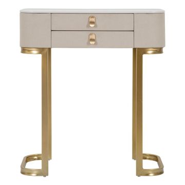 Masă consolă bej/aurie 40x70 cm Beauty – Mauro Ferretti Masă consolă bej/aurie 40x70 cm Beauty – Mauro Ferretti