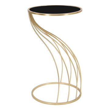Măsuță auxiliară rotundă cu blat din sticlă ø 43 cm Flush – Mauro Ferretti Măsuță auxiliară rotundă cu blat din sticlă ø 43 cm Flush – Mauro Ferretti