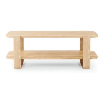 Măsuță de cafea în culoare naturală din lemn masiv de eucalipt 55x109 cm Bellwood – Umbra