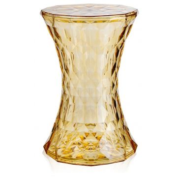 Masuta Kartell Stone design Marcel Wanders 30cm h45cm galben transparent