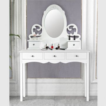 SEA16 - Set Masa alba toaleta cosmetica machiaj oglinda masuta vanity