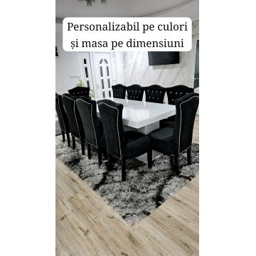 SET DEN 12 MASA FIXA + 12 SCAUNE PERSONALIZABIL PE CULORI