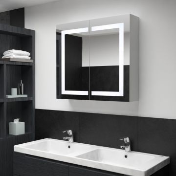 Dulap de baie cu oglindă și LED 80 x 122 x 68 cm