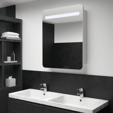 Dulap de baie cu oglindă și LED-uri 60 x 11 x 80 cm