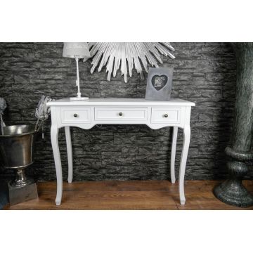 MAA30 - Masuta consola, 100 cm, toaleta cosmetica machiaj cu masuta vanity - Alb / Negru / Gri