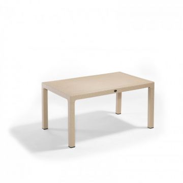 Masa de gradina CLASSI, model ratan, cappuccino, 90x150 cm