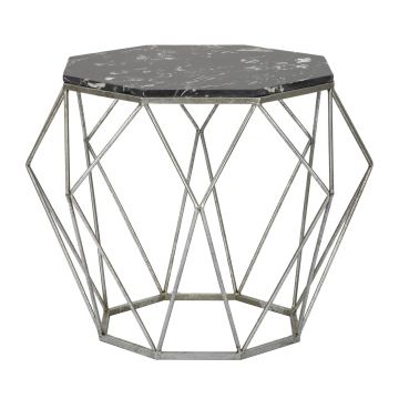 Masuta Diamond Marble, Mauro Ferretti, Ø 68x52 cm, fier, auriu