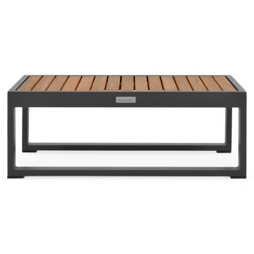 Masuta pentru gradina/terasa Nest, 75x27.5x37.5 cm, aluminiu, lemn de teak, antracit/natur