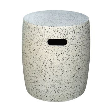 Masă auxiliară de grădină rotundă din ciment terrazzo ø 40 cm Terrazzo – LDK Garden