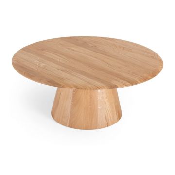 Măsuță de cafea în culoare naturală rotundă din lemn de stejar ø 80 cm Mushroom – Gazzda