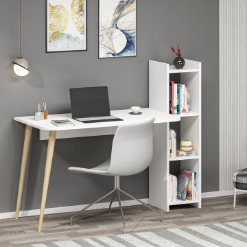 Birou Glaxy, Alb, 110x74x50 cm