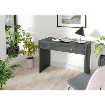 Birou Ivo, 110x50x78 cm, Gri/Gri Lucios
