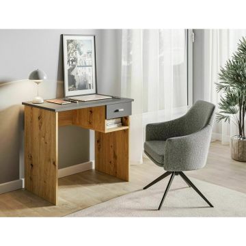 Birou Seul 11, 90x50x76 cm, Pal Melaminat, Stejar Artisan/Antracit