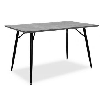 Masa Conor, Pakoworld, 130x80x75.5 cm, MDF, gri ciment