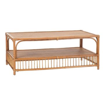 Măsuță de cafea în culoare naturală din ratan 64x110 cm – Ixia