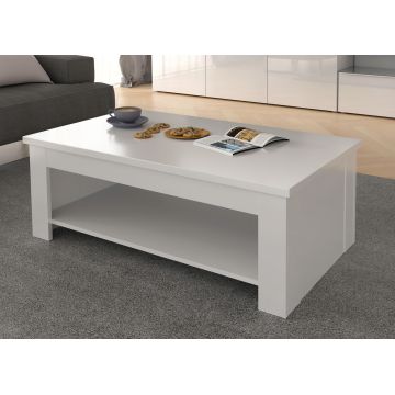 Masuta de cafea Capelle, Bedora, 110x65x45.2 cm, PAL/MDF, alb