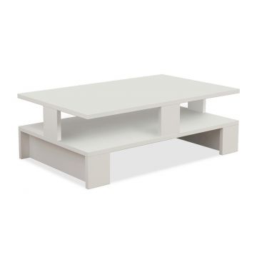 Masuta de cafea Mansu, Pakoworld, 80x50x27.5 cm, PAL melaminat, alb