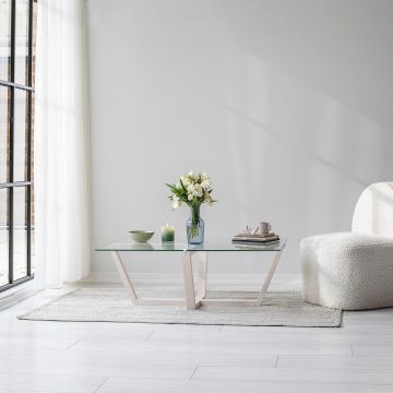 Masuta de cafea Amalfi - White, Alb, 65x35x105 cm
