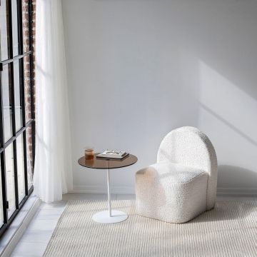 MASUTA DE CAFEA Chill-Out - White, Bronze, Alb, 50x50x50 cm