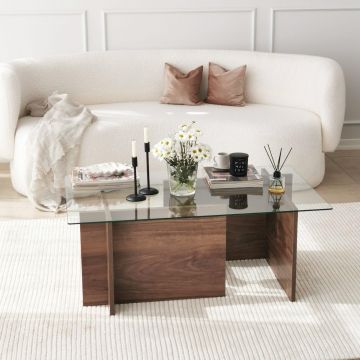 Masuta de cafea Escape - Walnut, Nuc, 65x40x105 cm