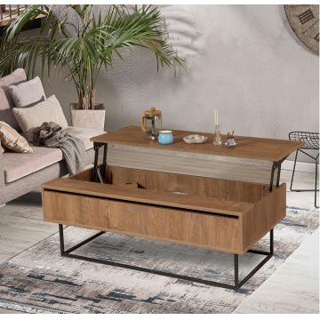 Masuta de Cafea Est, Nuc, 120x58x92 cm