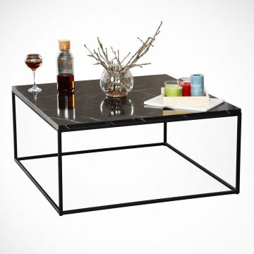 Masuta de cafea King Royal, Negru, 75 x 43 x 75 cm