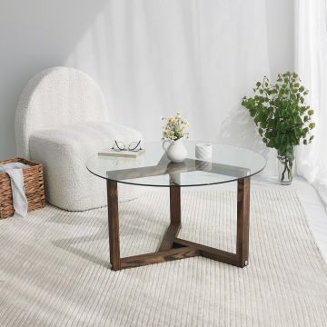 Masuta de cafea Miro - Walnut, Nuc, 75x40x75 cm