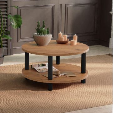 Masuta de cafea Roby - Black, Negru, 70x44x70 cm