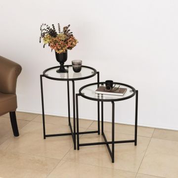 MASUTA DE CAFEA S412, Negru, 50x60x50 cm