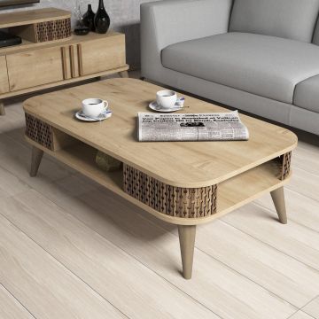 Masuta de cafea Septembrie, Stejar, 105x35x60 cm