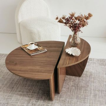 Masuta de cafea Sufragerie Podium, Stejar- Nuc, 90x60x30 cm