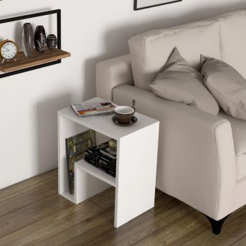 Masuta lateral Yepa, Alb, 30x52x45 cm