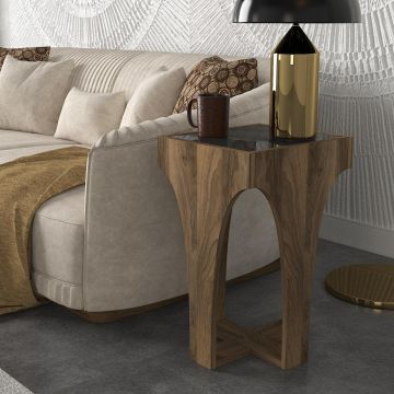 Masuta laterala Crin, Nuc, 37,4x58x33,8 cm