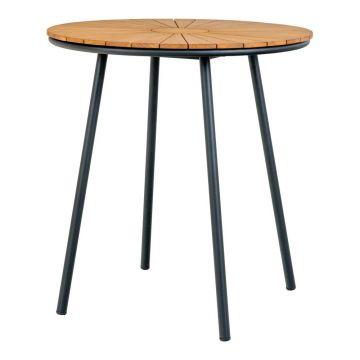 Masă de grădină rotundă din lemn de tec ø 70 cm Cleveland – House Nordic