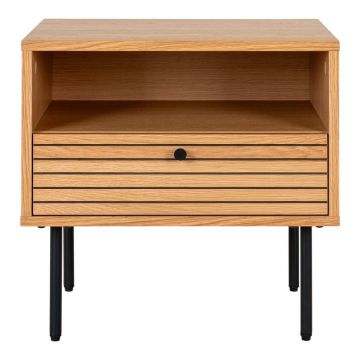 Măsuță auxiliară cu blat cu aspect de lemn de stejar 40x50 cm Kyoto – House Nordic